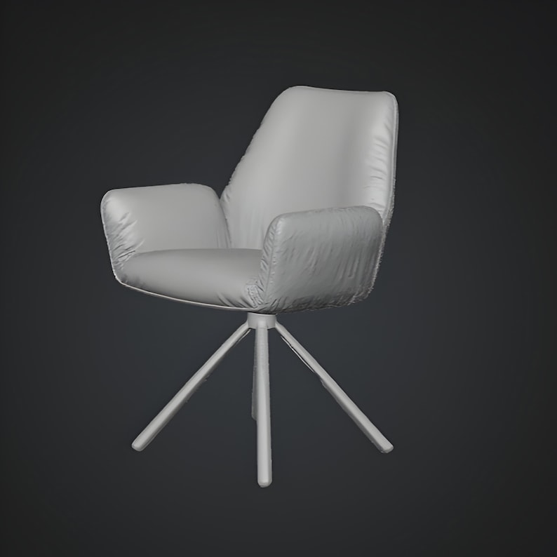 Modern chair 3D featuring ergonomic armrests, smooth curved lines, and a contemporary silhouette, created for interior designers, architects, and 3D artists. This modern chair 3D model works perfectly in architectural visualization, furniture layouts, product renders, and 3D printing workflows requiring realistic scale, clean topology, and modern furniture aesthetics.