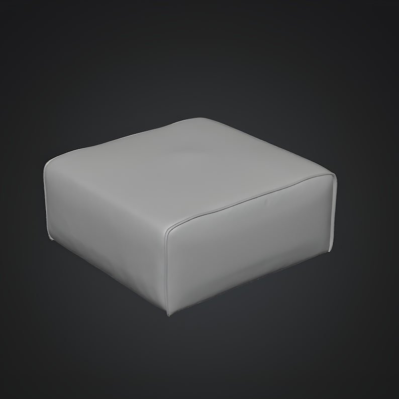 Single modular ottoman 3D STL model with soft edges and smooth upholstery geometry, created for flexible seating arrangements. This digital printable asset complements modern sofa sets, interior mockups, miniature room scenes and architectural visualization projects. Suitable for designers working on modular furniture layouts, realistic renders and small-scale 3D printed interiors.