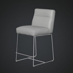 Detailed modern chair 3D model showcasing a contemporary dining chair with soft seat padding and minimalist metal base. Perfect for 3D rendering, architectural visualization, and modern interior design scenes. This modern chair 3D file is optimized for professional use, offering clean geometry, accurate scale, and compatibility with visualization and printing projects.