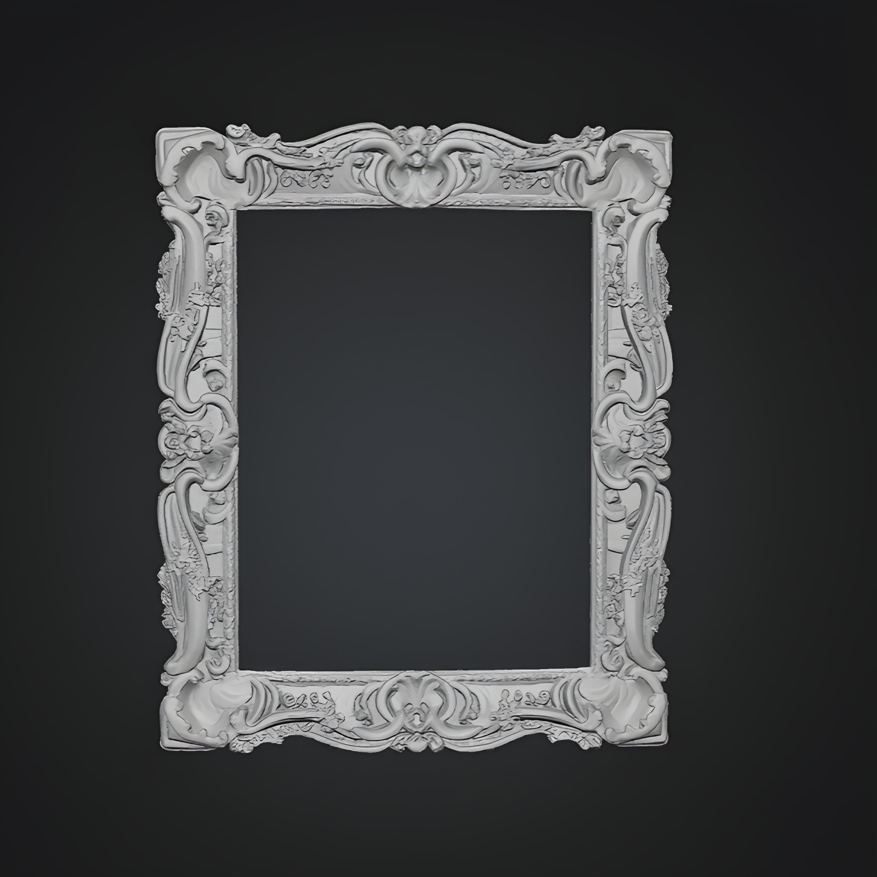 Ornate Picture Frame STL Set With 15 Baroque Decorative Models for 3D ...