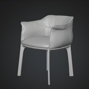 Modern chair 3D model designed with soft upholstered surfaces, clean geometry, and realistic proportions, optimized for interior design, architectural visualization, and professional 3D rendering projects. This modern chair 3D is suitable for living room, office, dining, and commercial interior scenes, offering clean topology and print-ready structure for 3D printing and digital presentations.