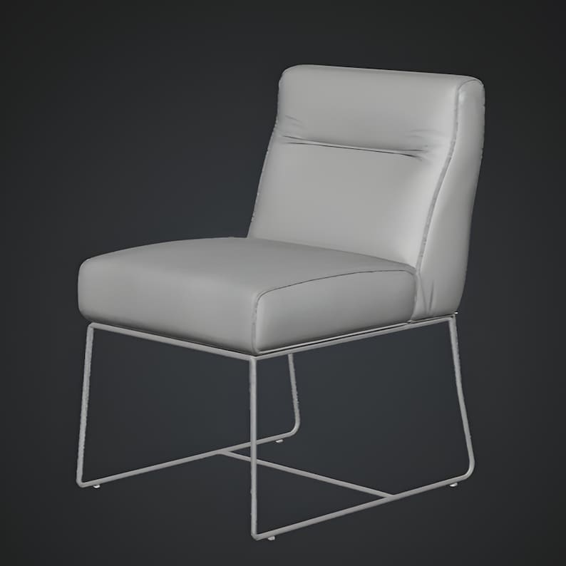 Modern chair 3D design featuring a compact upholstered chair with modern lines and refined silhouette. Created for architectural visualization, interior design renders, and 3D printing needs. This modern chair 3D model includes realistic cushioning details, smooth surfaces, and optimized topology for high-quality digital furniture scenes and professional CGI environments.