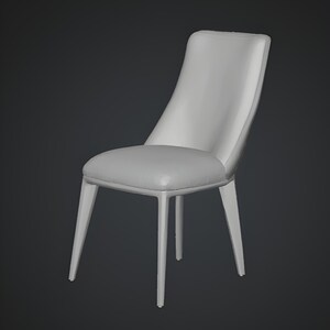 Modern chair 3D representation of a sleek lounge chair with soft upholstery details and contemporary seating design. Ideal for architectural visualization, interior design projects, and 3D printing applications. This modern chair 3D model features realistic padding, smooth surfaces, and optimized structure for high-quality renders, professional CGI workflows, and modern furniture mockups.