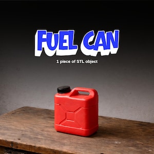 Fuel Can STL File 3D Printable Jerry Can Model for Diorama Decor Scale Accessory
