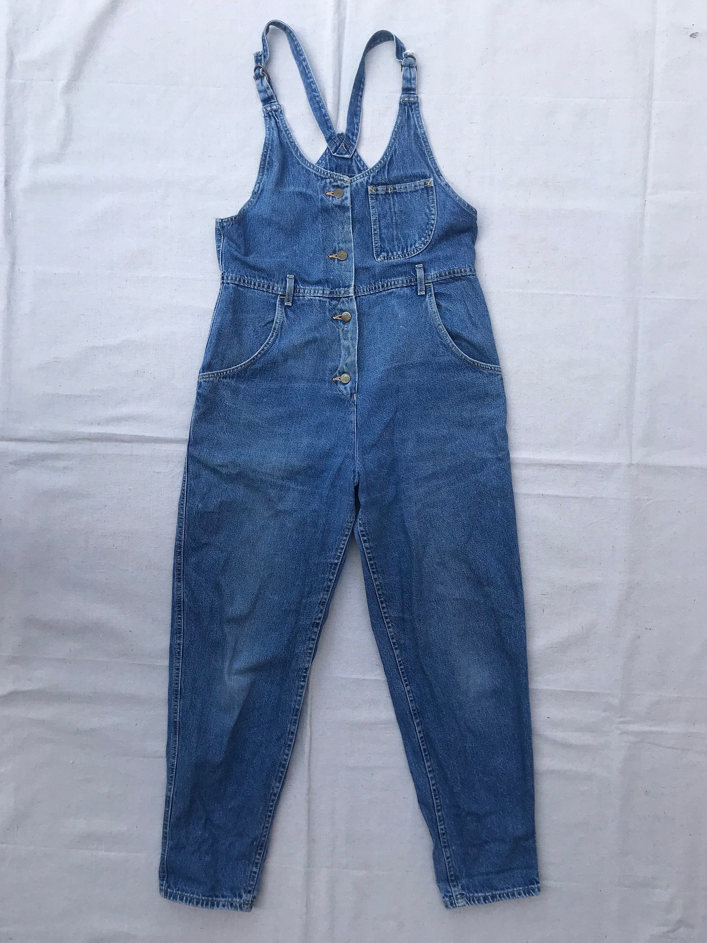 Vintage Lee Jeans Overalls usa made romper S M | Etsy