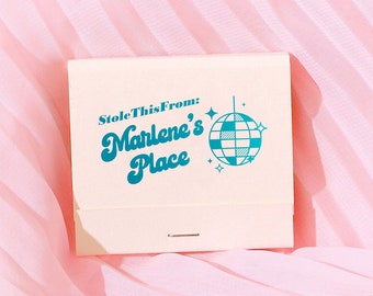 Disco Stolen from Their Place matchbooks - Wedding Matchbook, Wedding Gift, Home Matches, Birthday Match