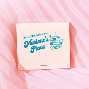 Disco Stolen from Their Place matchbooks - Wedding Matchbook, Wedding Gift, Home Matches, Birthday Match