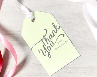 THANK YOU Gift Tags - Gift Wrap, Favor Tags, Gift Tags Wedding, Wedding Favors, Thank You Tags, Script Font, Party Favor Tags, Foil Stamped