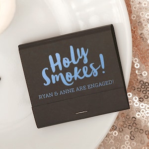 Holy Smokes Personalized Wedding Matchbook - Wedding Favor, Wedding Match, Custom Match, Engagement Party Favor, Birthday Match