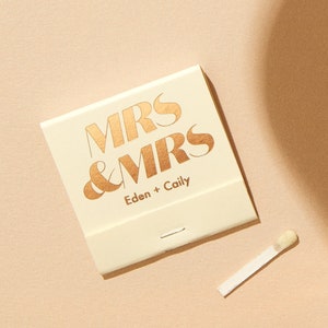 MRS&MRS Matchbooks - Wedding Matchbook, Wedding Decor, Wedding Gift, Bridal Shower