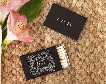 Custom Initials Matchboxes - Love Labyrinth - Initials Wedding Favors, Wedding Matches, Personalized Matches, Custom Matchbox, Anniversary