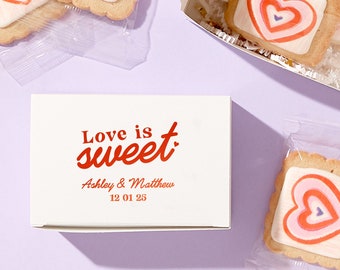 Love is Sweet Cake Box - To Go Box, Favor Box, Wedding Treat Box, Bridal Shower, Engagement