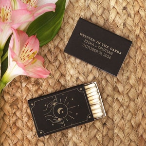 Personalized Matchboxes Written In The Cards Custom Celestial Wedding Matches, Custom Matchbox, Matchbox Party Favor image 6