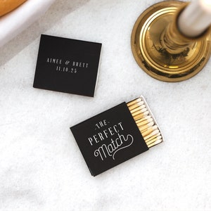 The Perfect Match Matchboxes - Wedding Favors, Wedding Matches, Wedding Decor, Personalized Matches, Custom Match box, Shower Favor