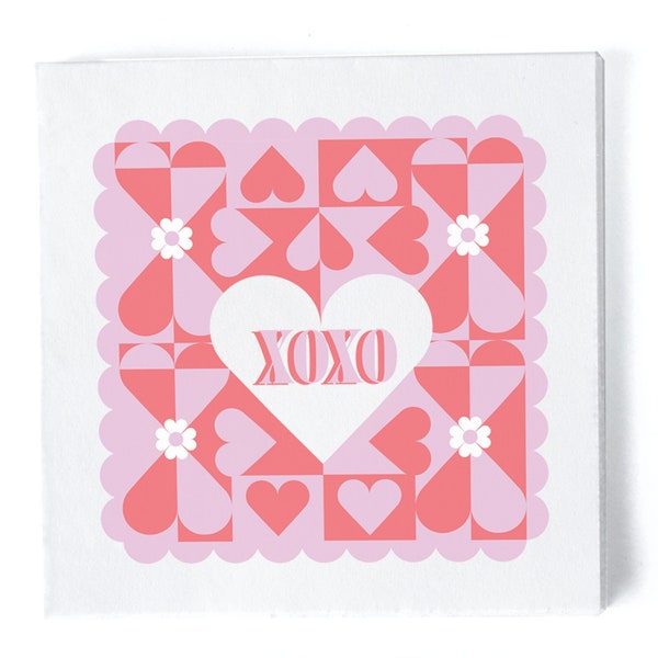 Retro Valentine Napkins - Pack of 20 or 50 Party Cocktail Napkins -  Engagement, Valentines Party, Galentine Party, XOXO