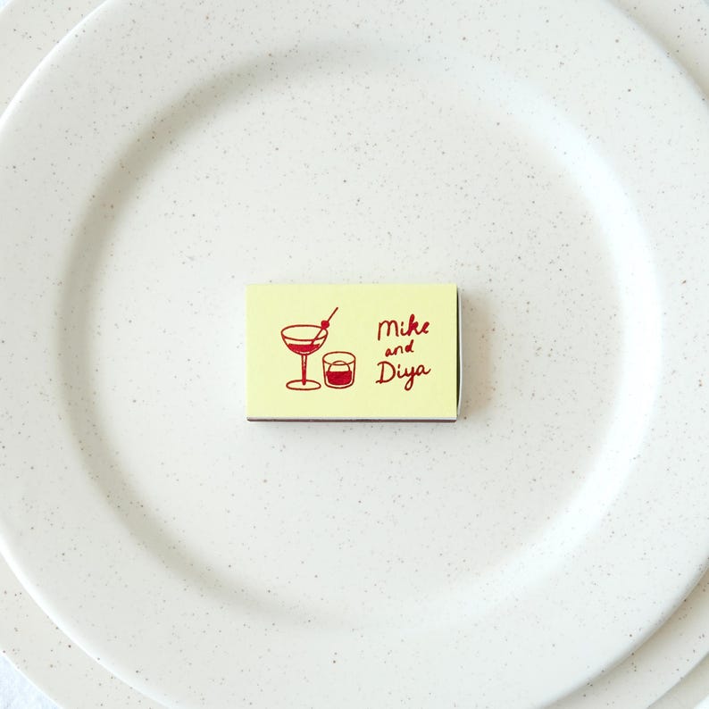 Custom Cocktail Hour Matchboxes - Wedding Favor Matches, Wedding Decor, Personalized Matches, Custom Matchboxes, Match Box Favors image 10