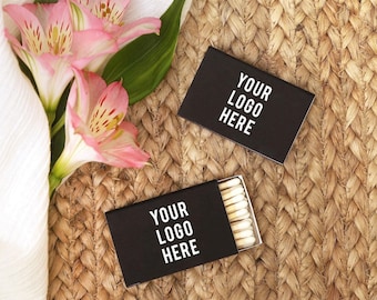 Personalized Matchboxes with Your Logo, Custom Art Foil Stamped, Party Favors