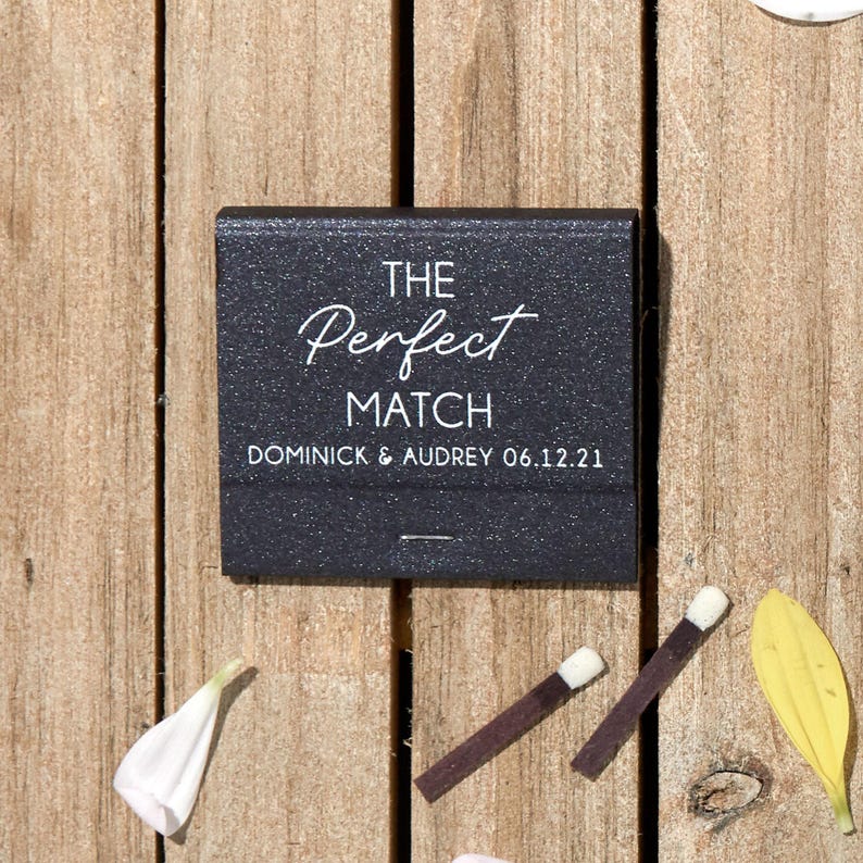 The Perfect Match Matchbooks - Wedding Matchbook, Wedding Decor, Wedding Gift, Bridal Shower Bild 7
