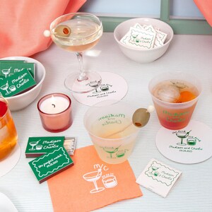 Custom Cocktail Hour Matchboxes - Wedding Favor Matches, Wedding Decor, Personalized Matches, Custom Matchboxes, Match Box Favors image 8