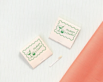 Custom Matchbooks - Cocktail Hour Matchbook - Wedding Favor, Wedding Matches, Personalized Matches, Custom Matchbook, Match Book Favor