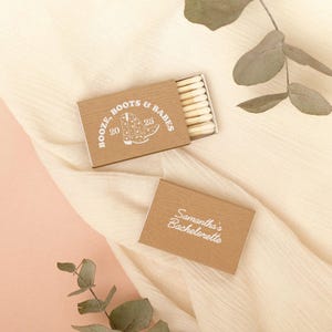 Personalized Booze, Boots & Babes Matchboxes - Cowboy Themed Bachelorette, Bridal Shower, Personalized Matches, Bridal Shower, Bachelorette