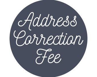Address Correction Fee