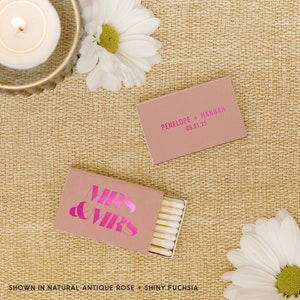 Custom MRS & MRS Matchboxes - Wedding Favor Matches, Wedding Decor, Personalized Matches, Custom Matchboxes, Match Box Favors, Ampersand