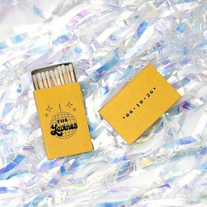Personalized Disco Ball Matchboxes - Retro Wedding Party Favor