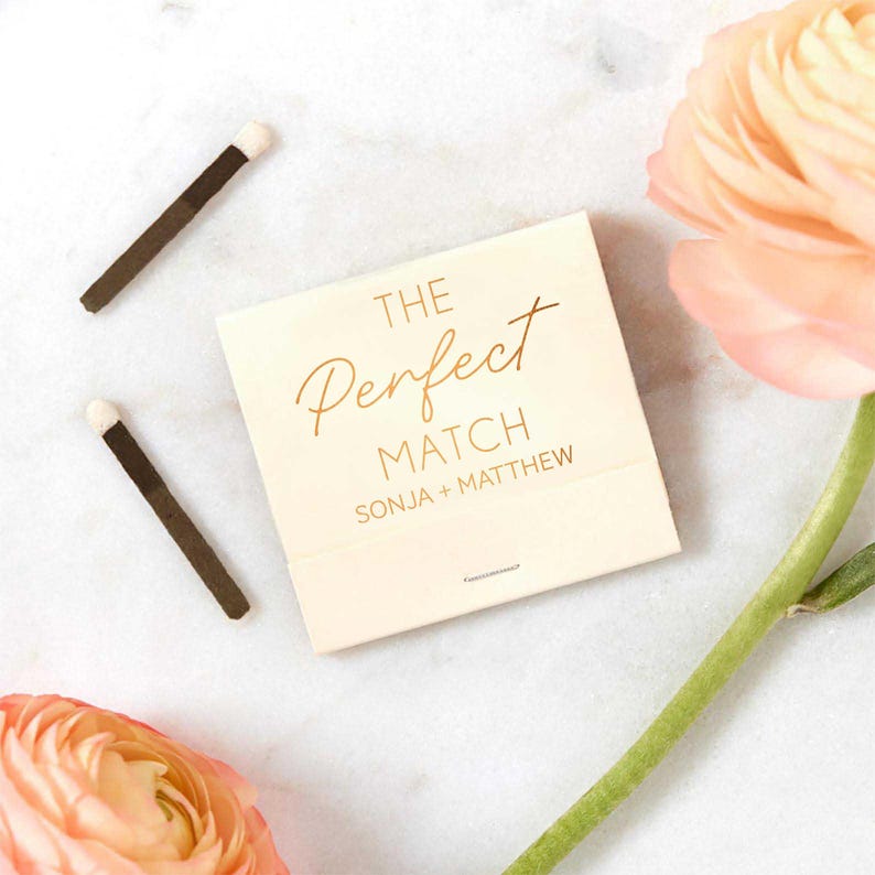 The Perfect Match Matchbooks - Wedding Matchbook, Wedding Decor, Wedding Gift, Bridal Shower Bild 1
