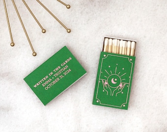 Custom Matchboxes, Celestial Constellation Design, Personalized Wedding Favor - Paper, Foil Options, 2.22 In