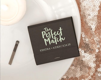 Perfect Match, Personalized Matchbooks, Cardstock With Foil - 30 Strike, Wedding Favor