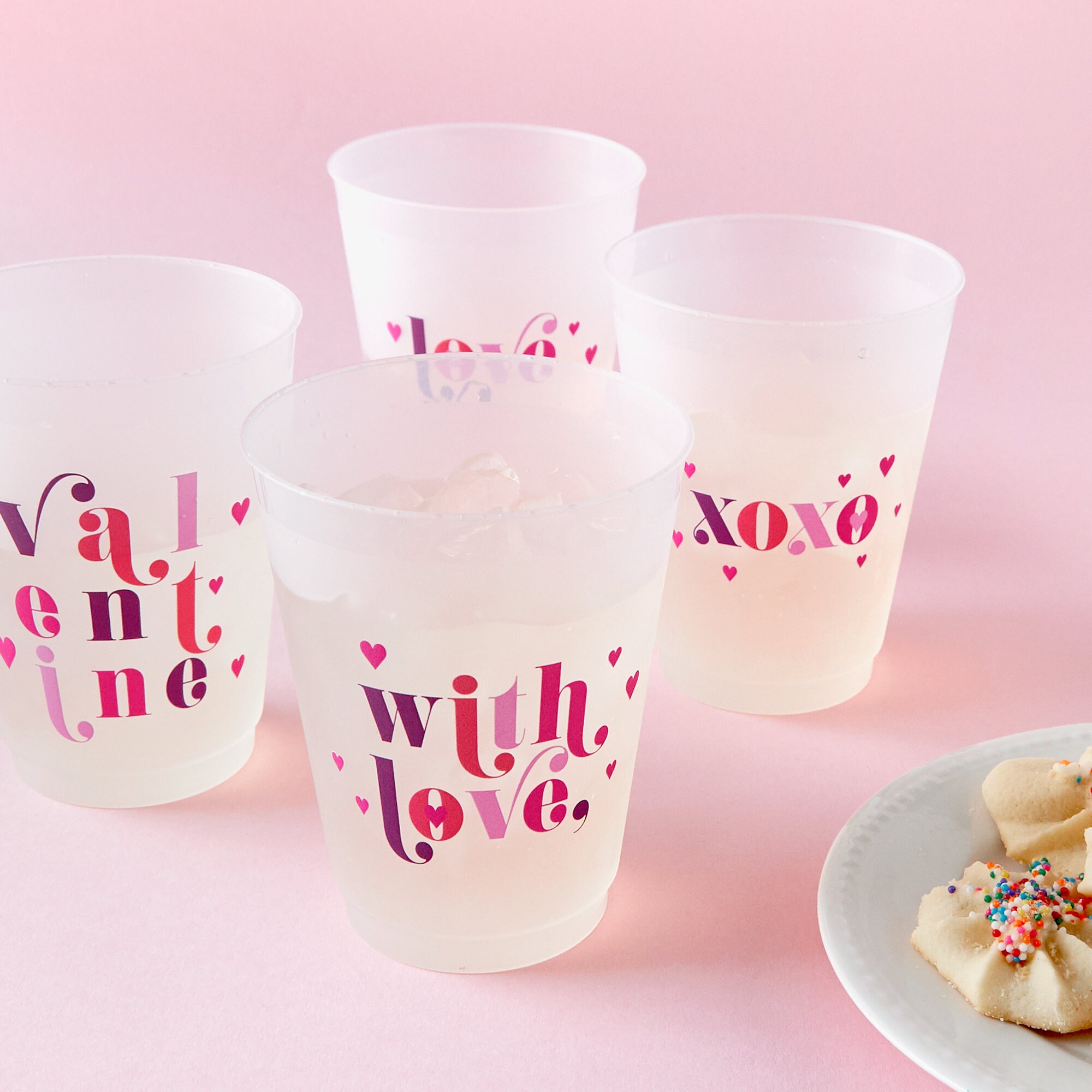 HAPPY VALENTINE'S DAY HEARTS FROST FLEX CUPS - Magpies Gifts
