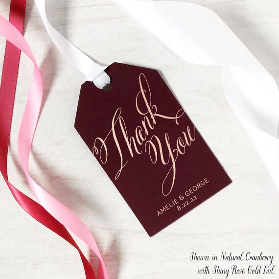 Download Free Thank You Tags Gift Wrap Favor Tags Gift Tags Wedding Etsy SVG Cut Files