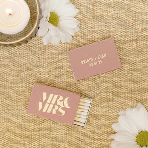 Custom Wedding Matchboxes - Mr and Mrs Personalized Matches for Wedding Favors image 7