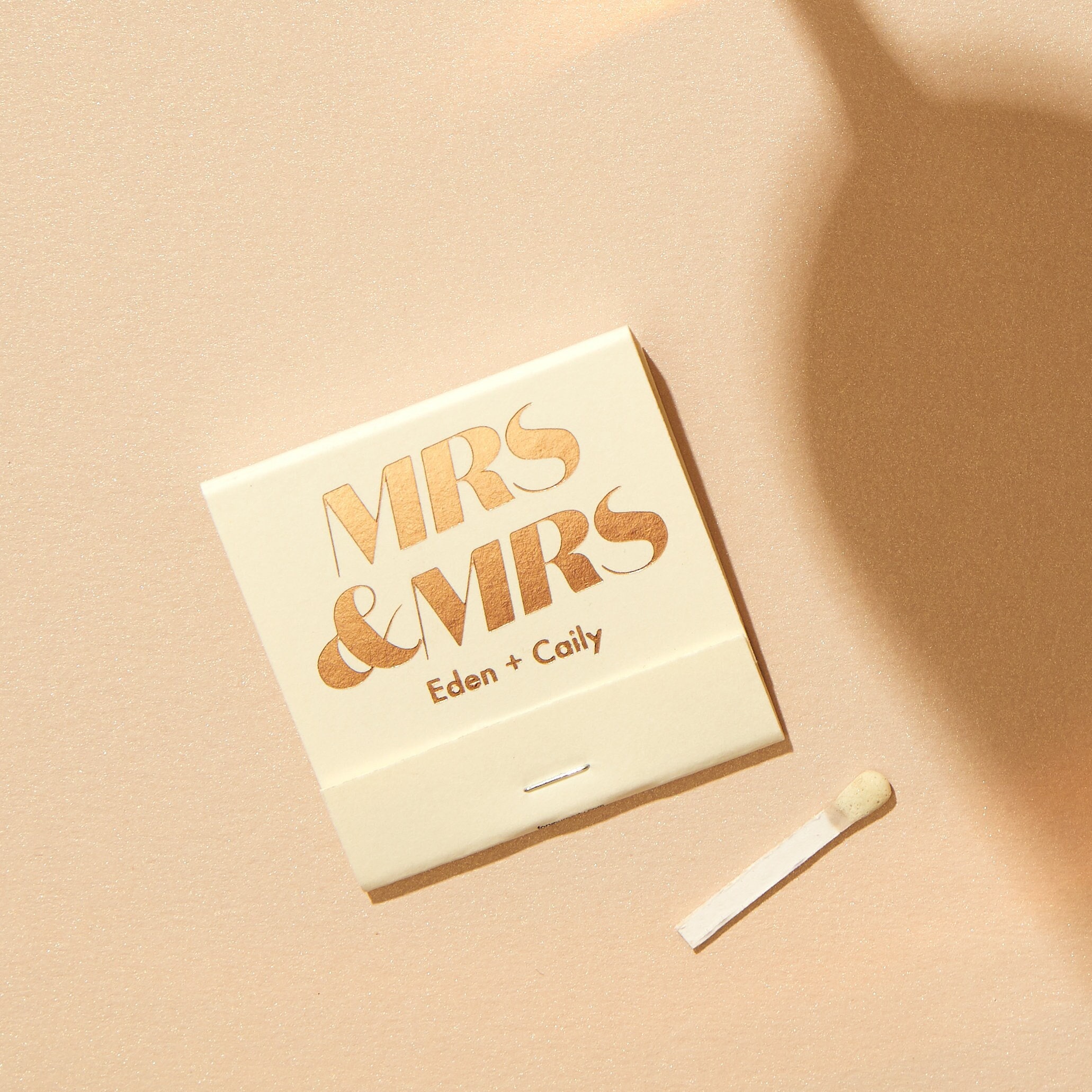 MRS&MRS Matchbooks - Wedding Matchbook, Wedding Decor, Wedding Gift, Bridal Shower