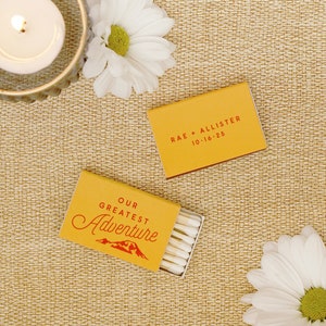 Personalized Matchboxes Our Greatest Adventure Wedding Favors, Wedding Matches, Personalized Matches, Custom Matchbox, Outdoor Wedding image 7