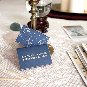 Personalized Matchboxes Written in the Stars Custom Constellation Wedding Matches, Custom Matchbox, Match Box Favor, Galaxy Wedding image 8