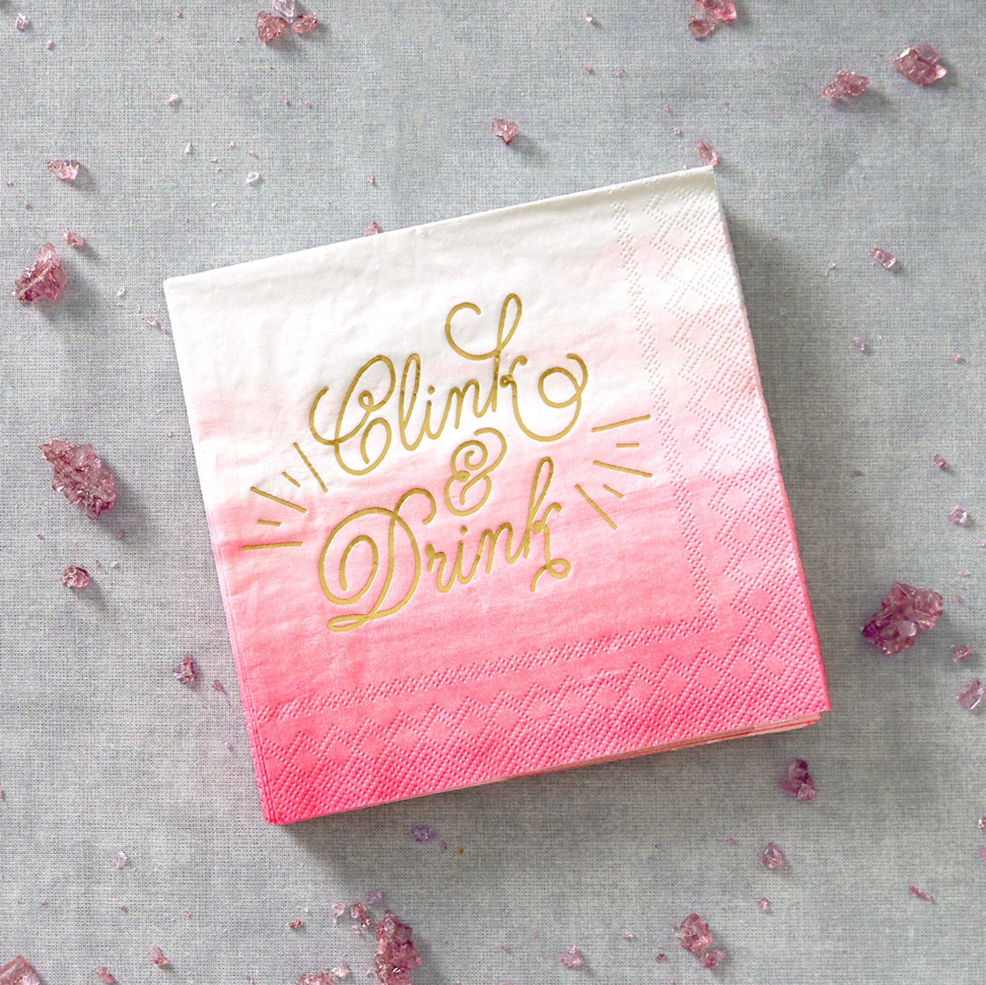 Clink & Drink Cocktail Napkins Patterned Cocktail Napkins Etsy