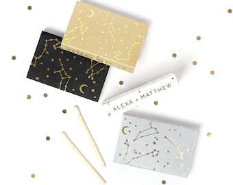Starry Constellation Matchboxes - Personalized Celestial Wedding Favor