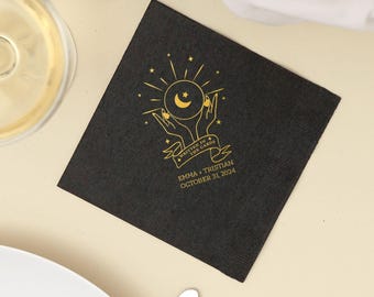 Written In The Cards Wedding Napkins - Personalized Foil Cocktail Napkins