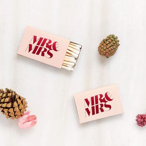 Custom Wedding Matchboxes - Mr and Mrs Personalized Matches for Wedding Favors image 8
