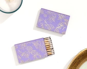 Personalized Floral Wedding Matchboxes - Bespoke Custom Wedding Favors, Wedding Matches, Wedding Decor, Personalized Matches, Party Decor