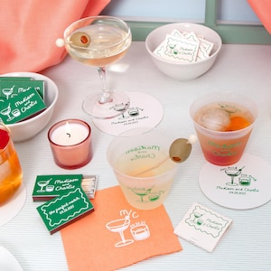 Personalized Napkins - Cocktail Hour Napkins - Wedding Cocktail Napkins, Personalized Foil Napkins, Anniversary, Rehearsal Dinner image 9