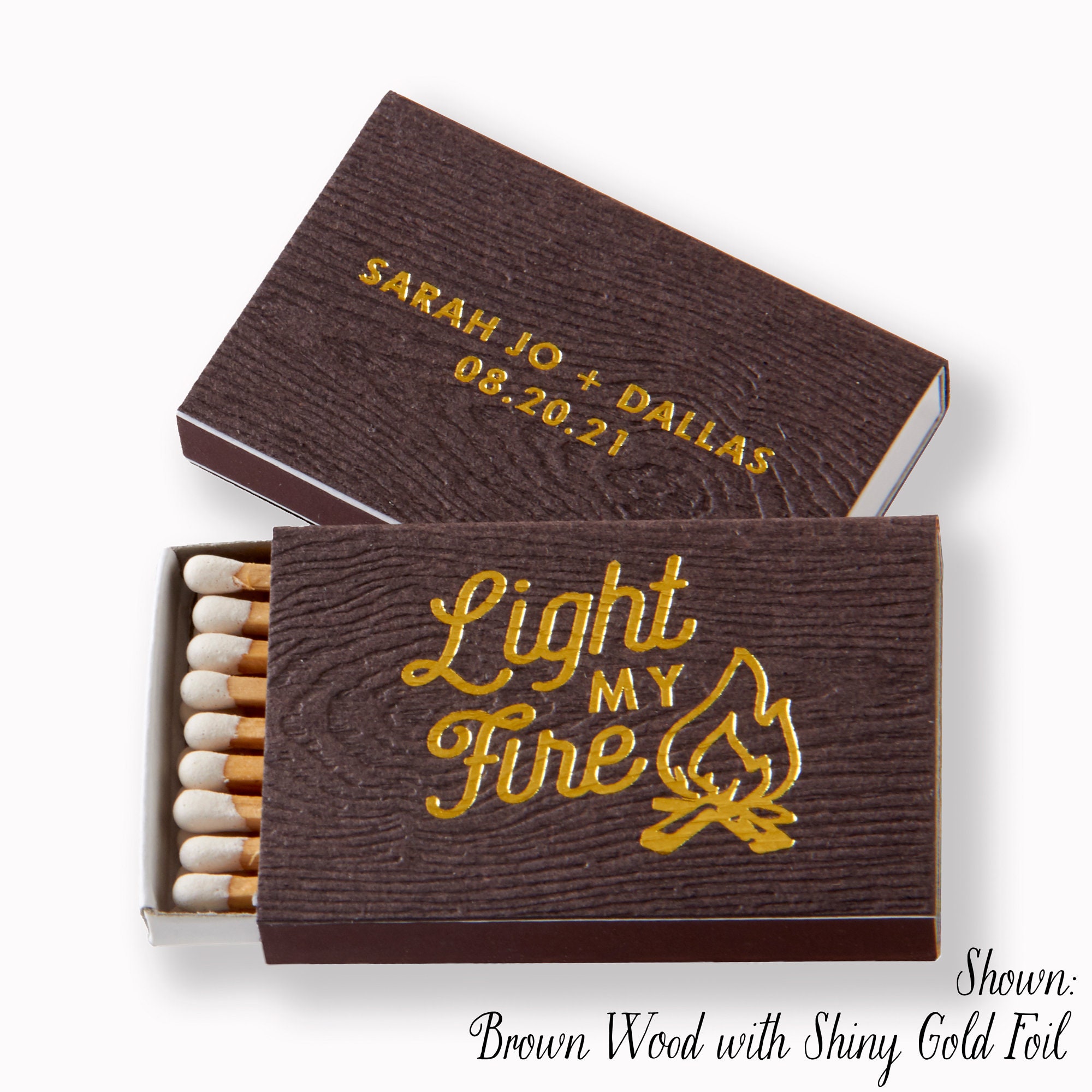 Custom Light My Fire Matchboxes Campfire Wedding Match Box Etsy