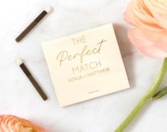 Personalized Perfect Match Matchbooks - Romantic Wedding Bridal Shower