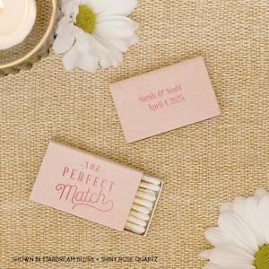 The Perfect Match Personalized Matchboxes - Retro Wedding Favor