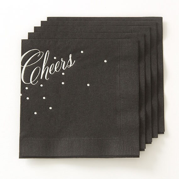 CHEERS Cocktail Napkins Wedding Napkins Graduation Napkins Etsy