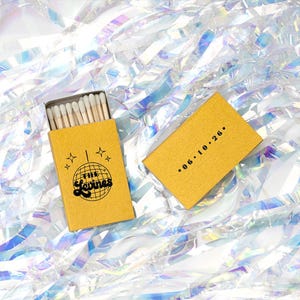 Custom Matchboxes Disco ball  - Wedding Favors, Wedding Matches, Wedding Decor, Personalized Matches, Bridal Shower, Engagement Party Favor