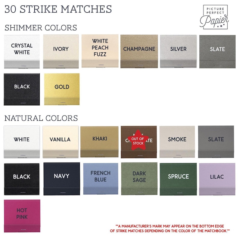 Custom Romantic Script Matchbook Personalized Wedding Matches for Party Favors image 2