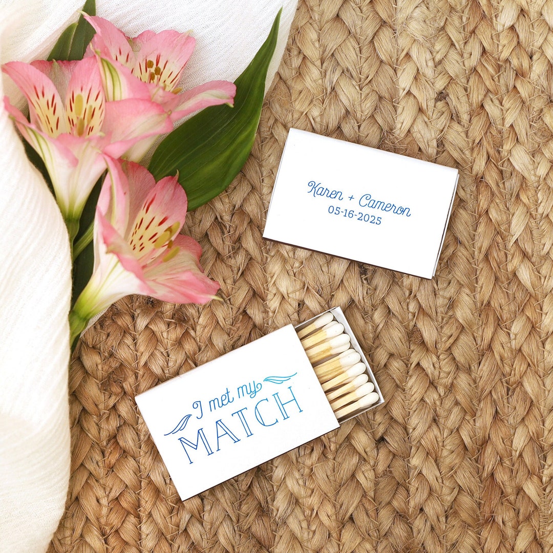 Personalized I MET MY MATCH Wings Matchboxes Wedding Favors - Etsy
